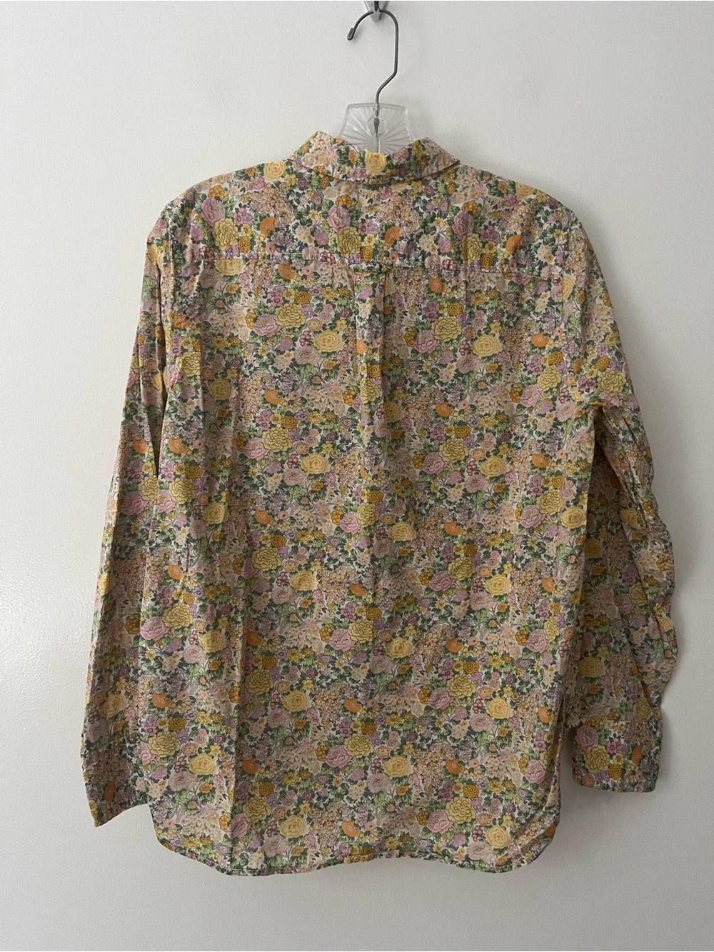 J Crew Liberty Of London Elysian Floral Classic Fit Button Up Shirt Yellow 6